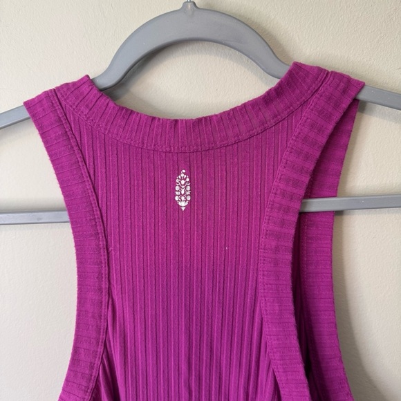 Free People Movement Blissed Out Tank Pink Cactus Flower Athleisure Size Medium - Picture 6 of 7